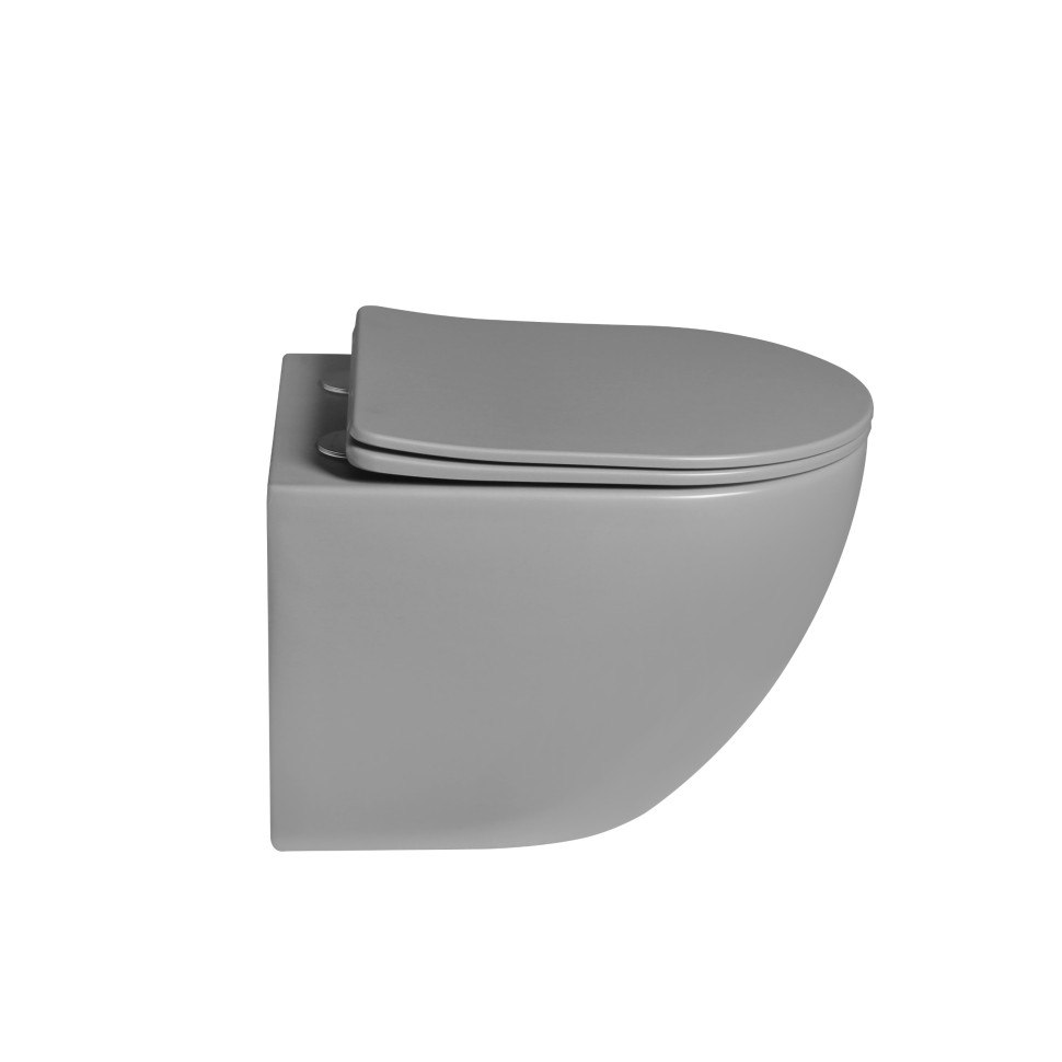 Унитаз подвесной Глобо (Globo) VT1-14STMG Торнадо, цвет серый матовый, ультратонкое сиденье микролифт
