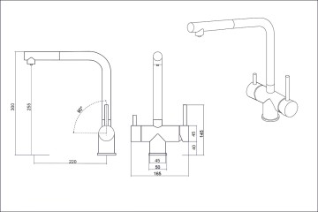 Смеситель EMAR ECB-7017 7017.5 Агат