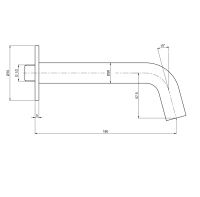 AQM8408BG Набор для комплектации ванны с изливом, верхним и ручным душем, шлифованное золото