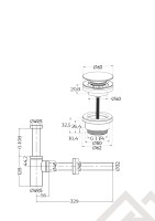 Сифон для раковины MILLEAU Tissage ML958LT-GB, Черный глянец