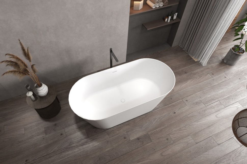 Ванна из искусственного камня ABBER Stein AS9626 белая матовая