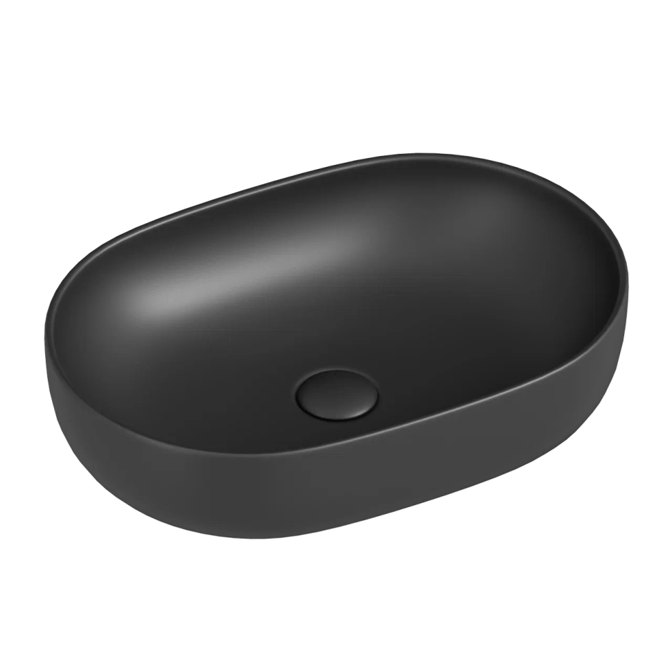 Умывальник чаша накладная овальная (цвет Темный Антрацит Матовый) Element 600x415x135мм