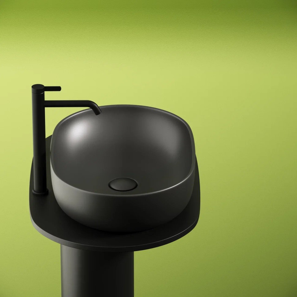 Умывальник чаша накладная овальная (цвет Темный Антрацит Матовый) Element 600x415x135мм