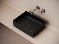 Раковина накладная прямоугольная 361x471x130, цвет черный матовый, арт.СN6069MB
