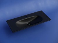 Раковина накладная CERAMICANOVA Sabo с отверстием под смеситель 1000x460x130 черный матовый