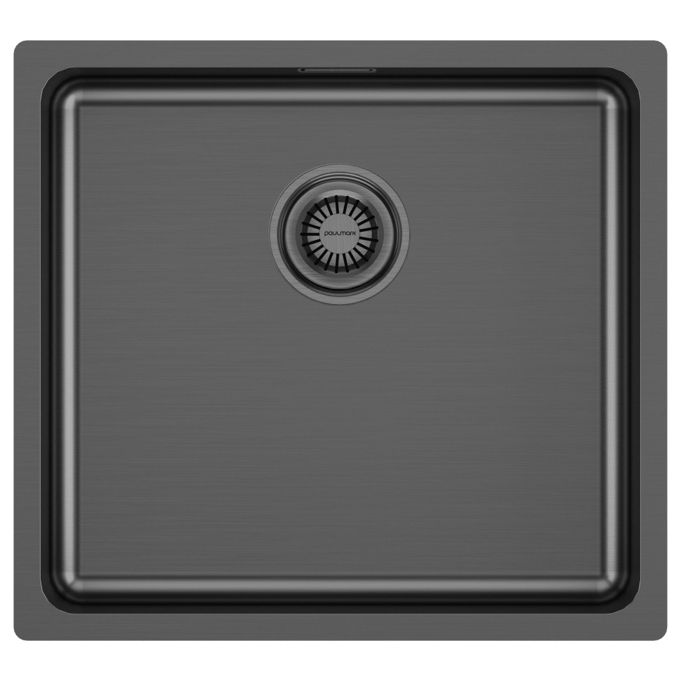 Мойка нерж. сталь VISTA 48, PM304844-GM, вороненая сталь, 480х440мм, Paulmark