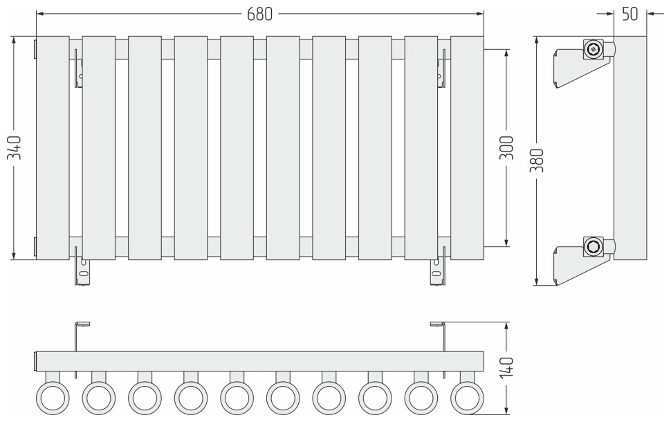 Кумир-0 300х680 10 секций