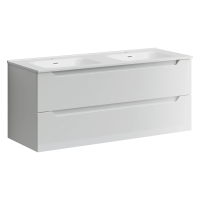 Тумба подвесная SANCOS Norma 2.0 1190х450х500, c двумя ящиками оснащенными доводчиками, белый глянец , арт. NR2.120-2W