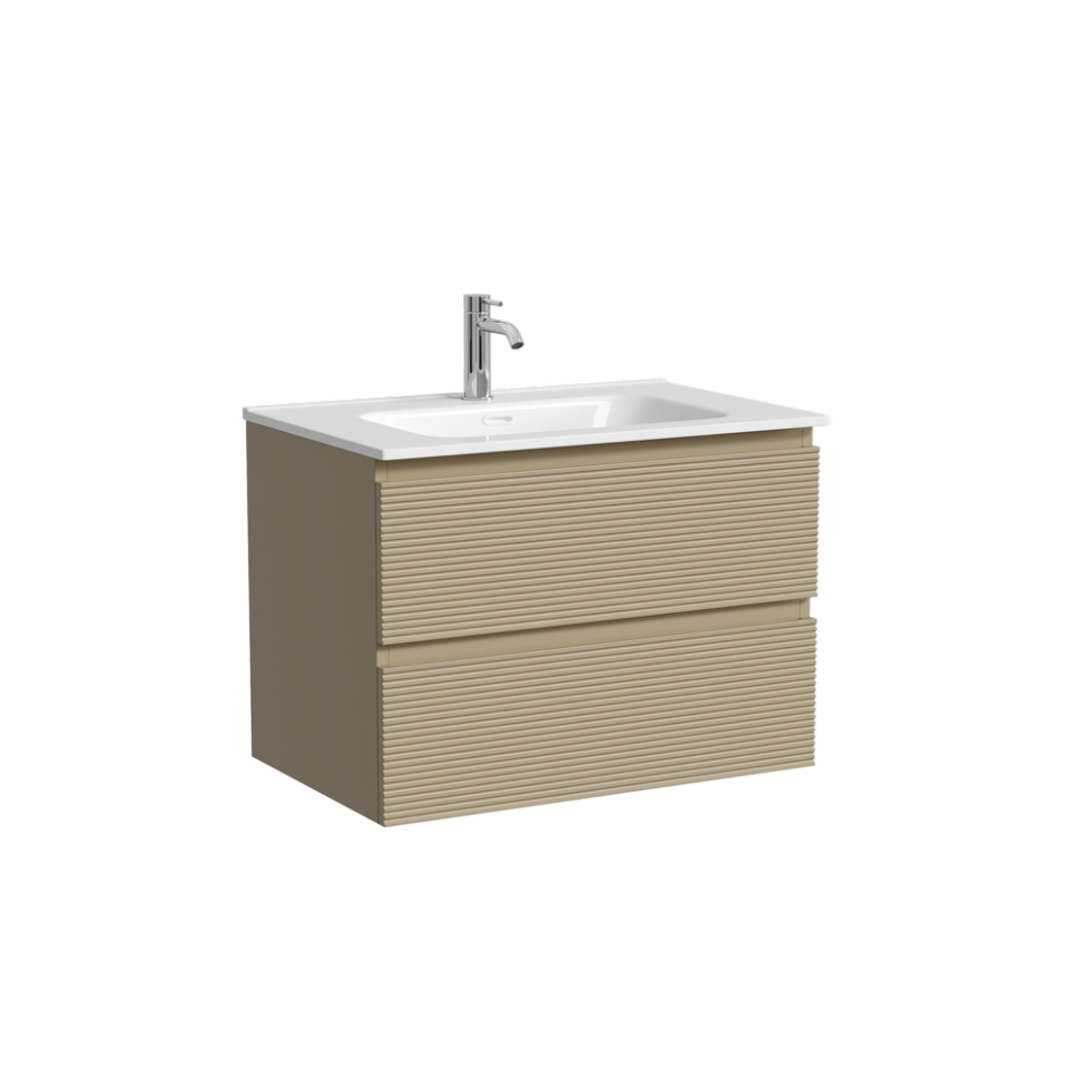 Тумба подвесная SANCOS Folk 690х445х500, c двумя ящиками оснащенными доводчиками, Капучино, арт.FL70CP