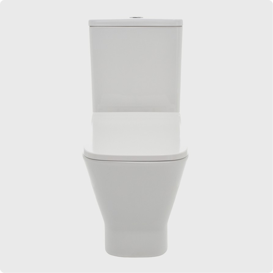 AQM1005PRO Унитаз напольный Rimless c сиденьем SoftClose, горизонтальный выпуск. 620x345x415мм