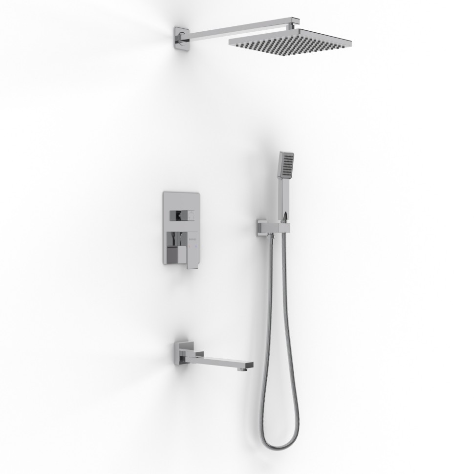 Душевой комплект BERGES NARDIS 3S, поворотный излив, хром