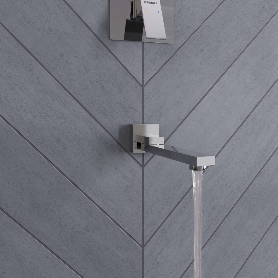 Душевой комплект BERGES NARDIS 3S, поворотный излив, хром