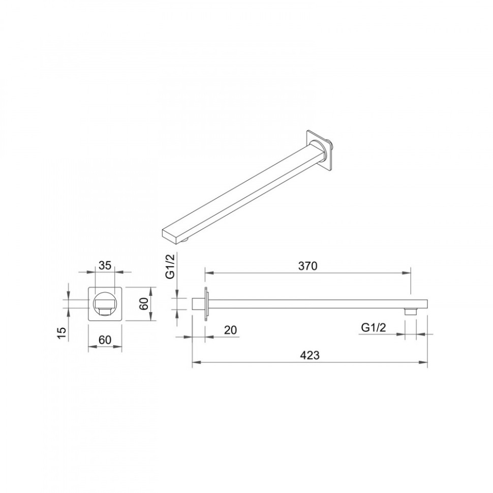 Душевой комплект BERGES NARDIS 3S, поворотный излив, хром