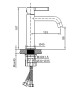 Смеситель для раковины Вилла (Villa) VBF-1VL1MB однорычажный, черный