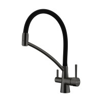 Смеситель для кухни SIEGEN, вороненая сталь, Si213111-GM, Paulmark