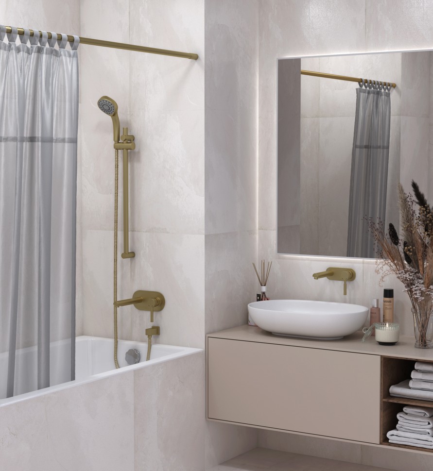 Карниз для ванной прямой / L 1500