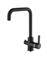 Смеситель для кухни Logas, черный металлик, Lo213021-418(BLM), Paulmark