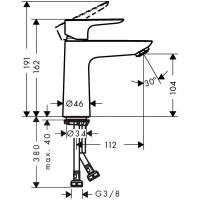 Смеситель для раковины Hansgrohe Talis E 71712140 бронза