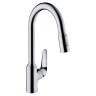 Смеситель для кухни Hansgrohe Focus M42 с выдвижным душем, 2jet Hansgrohe 71800000, хром