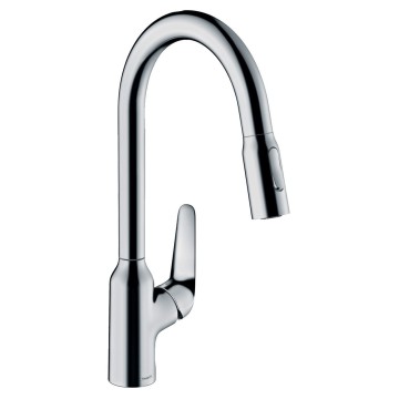 Смеситель для кухни Hansgrohe Focus M42 с выдвижным душем, 2jet Hansgrohe 71800000, хром