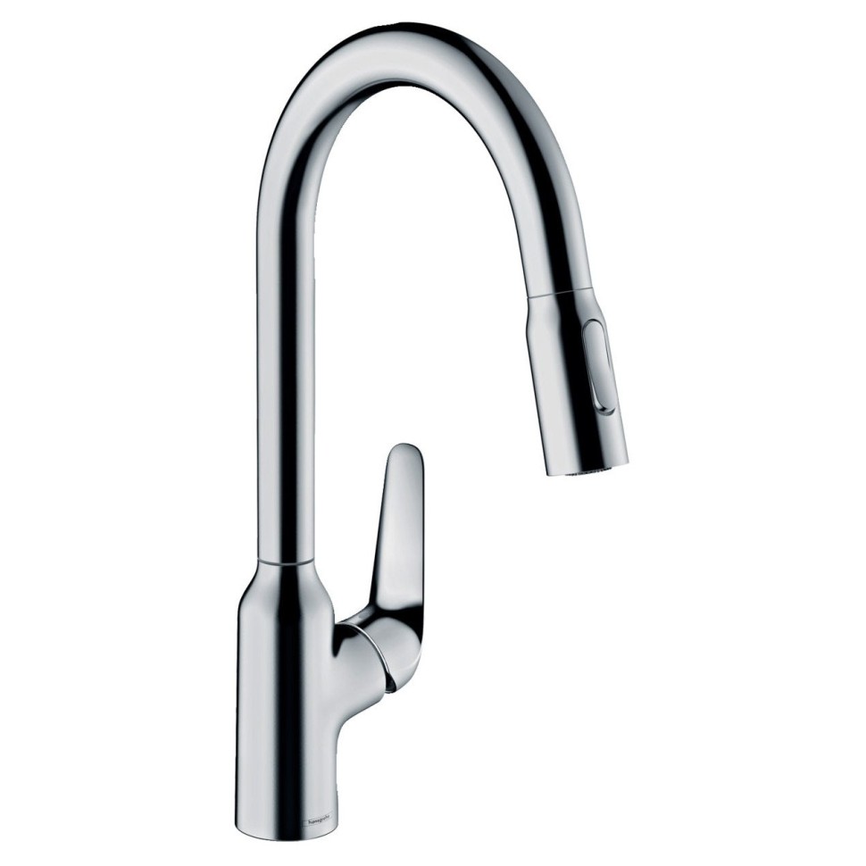 Смеситель для кухни Hansgrohe Focus M42 с выдвижным душем, 2jet Hansgrohe 71800000, хром