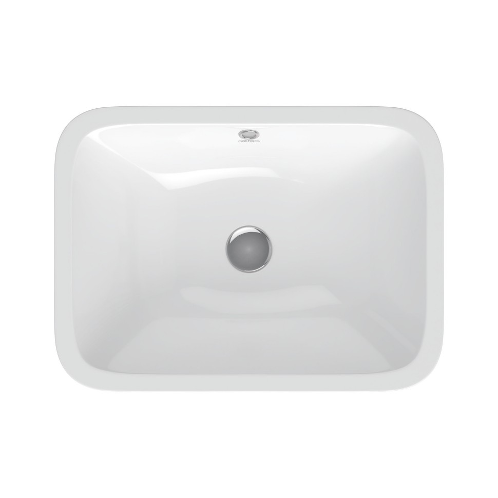 Раковина BERGES Ego встраиваемая снизу, 55х41 см, без отверстия под смеситель