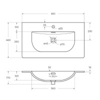 Керамическая раковина BelBagno BB-8099-80