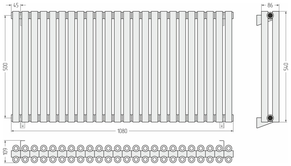 Эстет-00 500х1080 24 секции