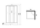 Душевая кабина Niagara Eco E90/26Q/TN (90х90х215) средний поддон(26см),стекло тонированное,4 места