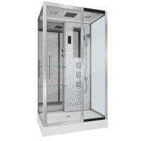 Душевая кабина Niagara Luxe NG-7713WR (82x120х215) низкий поддон(15см),дверь раздвижная,стенки серебро,5 мест