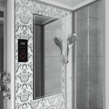 Душевая кабина Niagara Luxe NG-7713WR (82x120х215) низкий поддон(15см),дверь раздвижная,стенки серебро,5 мест