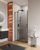 Душевая дверь в нишу CEZARES SLIDER-B-1-90/100-C-NERO