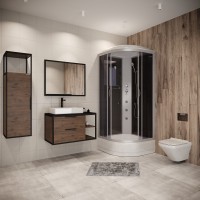 Душевая кабина Niagara Classic NG-3502-14G (100х100х215) средний поддон(26см),стекло тонированное,4 места
