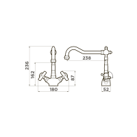 Смеситель для кухни Omoikiri Tokigawa-C латунь/хром