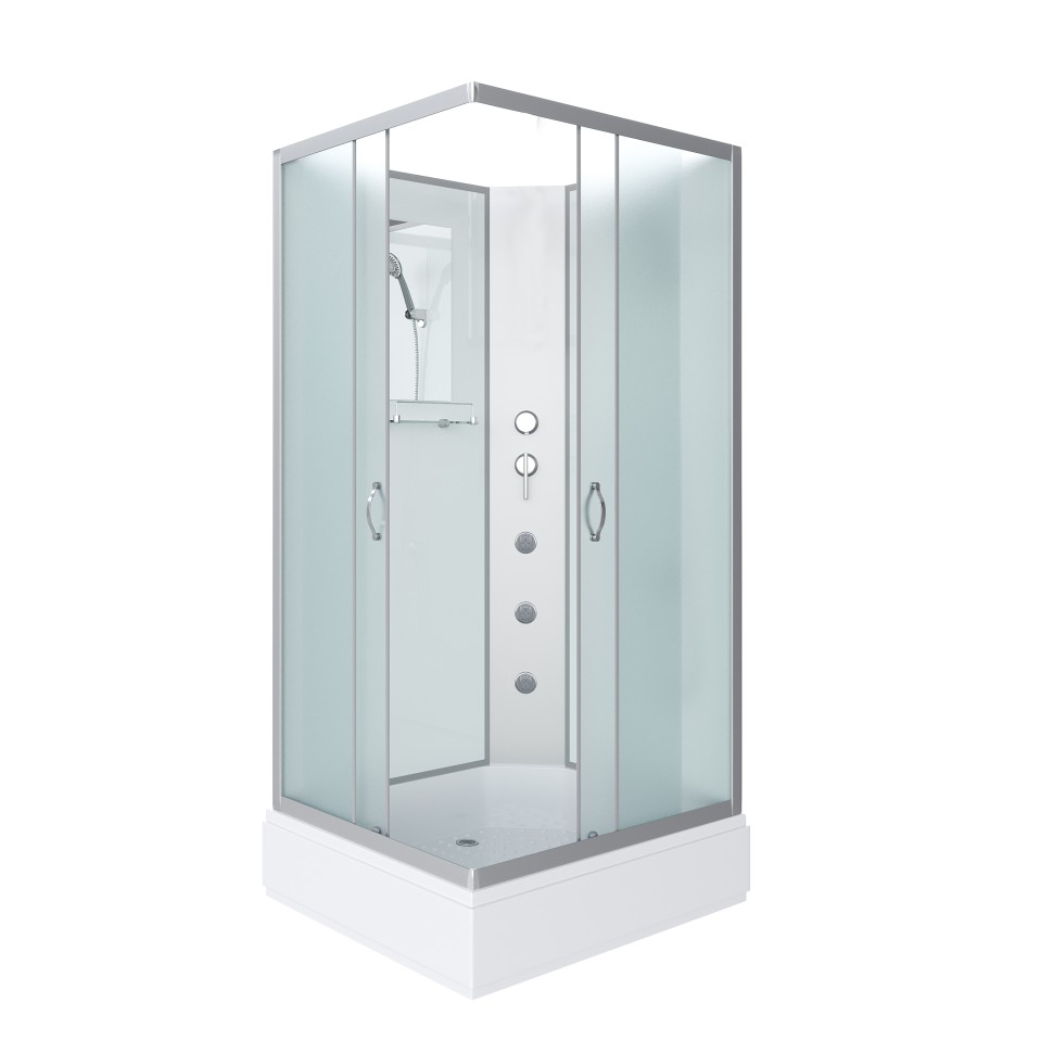 Душевая кабина Niagara Classic NG-33084-14QBKG (100х80х200) средний поддон(26см),стекло матовое,4 места