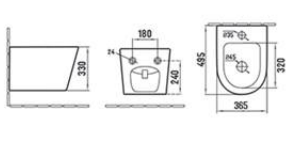 Биде подвесное CeramaLux 5330 MВ