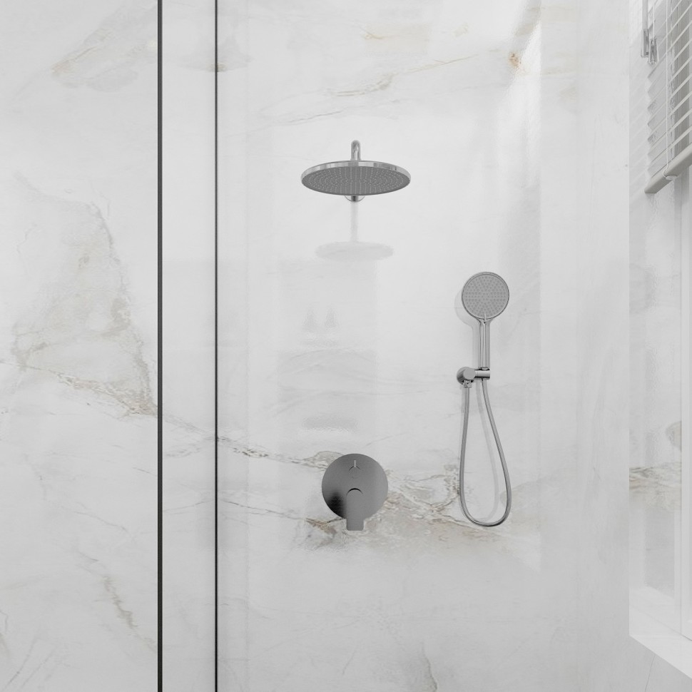 Встраиваемая душевая система LICATA, Хром глянец