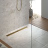 Душевой лоток TIMO Drain System 800 с вставкой "lines", Золото матовое