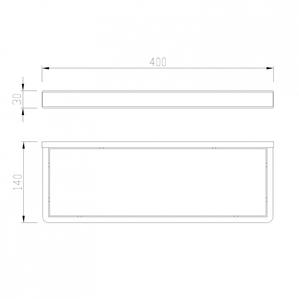 Полка стеклянная ABBER Westen AA1759 хром