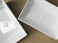 Умывальник чаша накладная прямоугольная Element 590x390x160мм