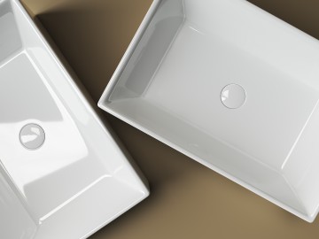 Умывальник чаша накладная прямоугольная Element 590x390x160мм