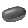 Умывальник чаша накладная овальная (цвет Антрацит Матовый) Element 600x415x135мм