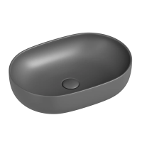 Умывальник чаша накладная овальная (цвет Антрацит Матовый) Element 600x415x135мм
