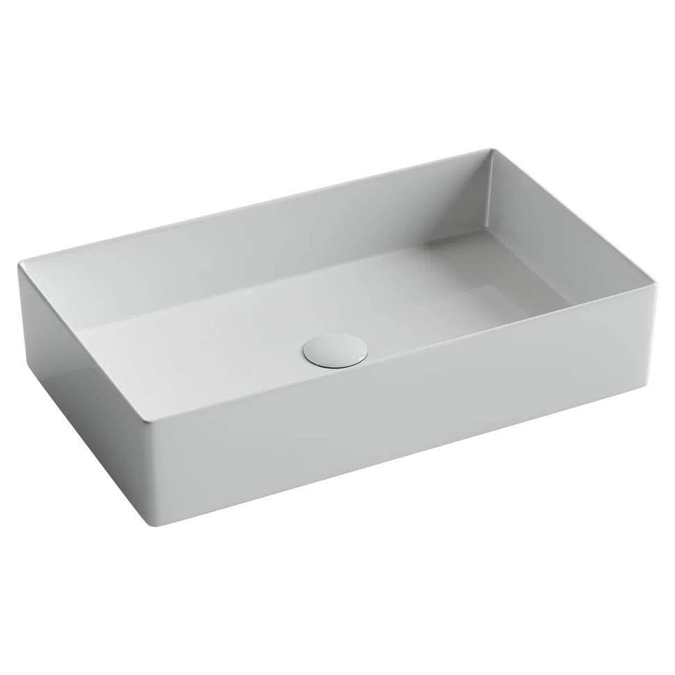 Раковина накладная прямоугольная 601x361x130, цвет белый, арт. CN6070