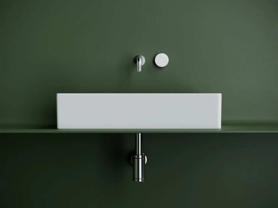 Раковина накладная прямоугольная 601x361x130, цвет белый, арт. CN6070