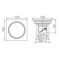 Душевой трап ABBER AD79A100B черный матовый
