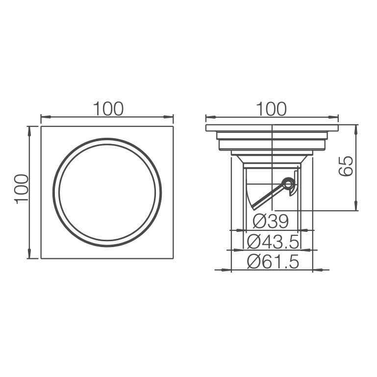 Душевой трап ABBER AD79A100B черный матовый