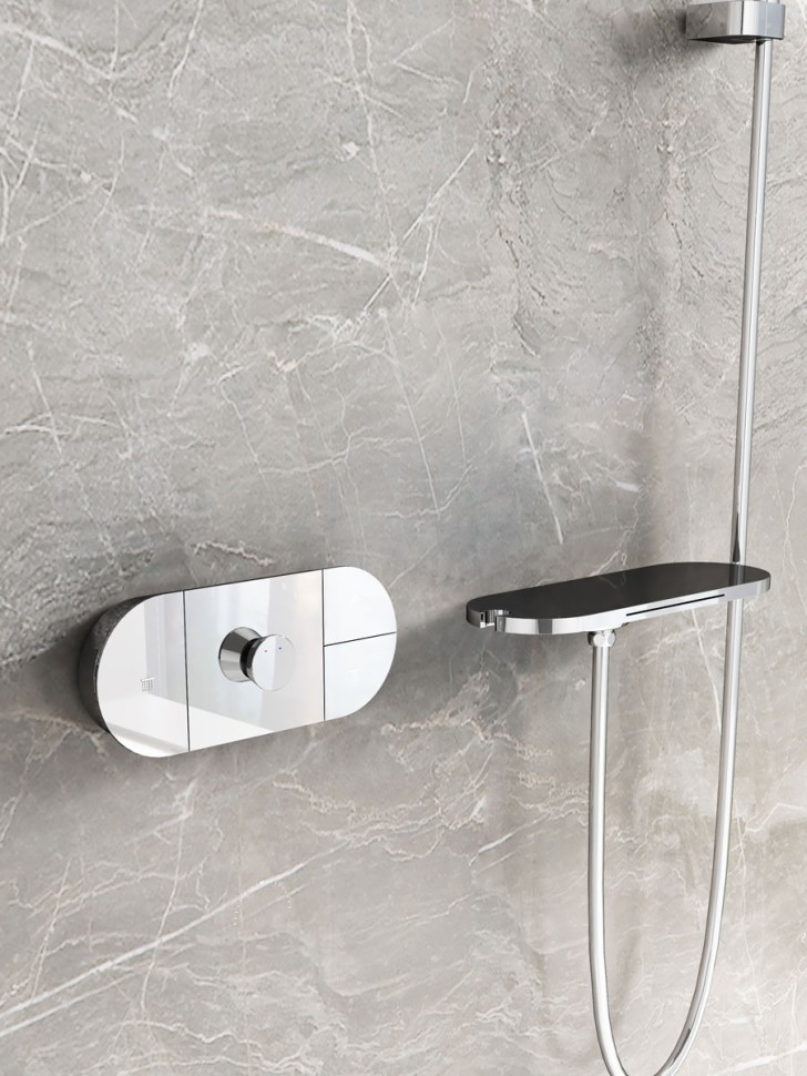 Душевой комплект Futura VSFW-2F12TCH термостатический встраиваемый, 3 режима, хром