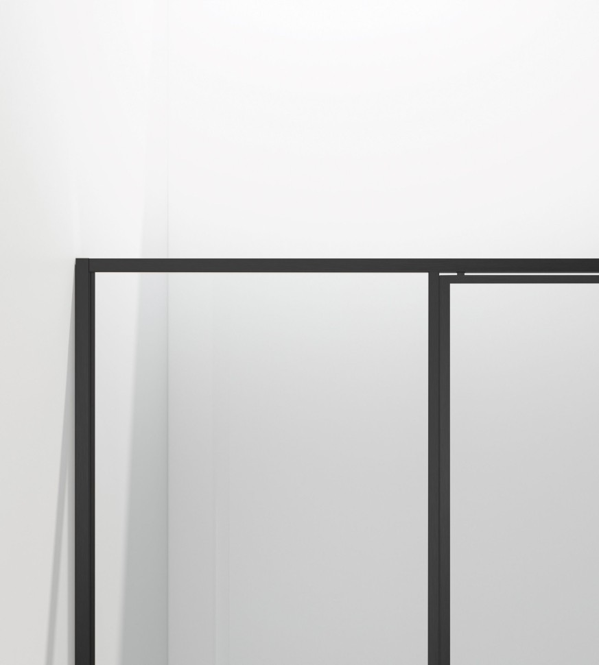 Душевая дверь Slim 8mm VDP-4SL120CLB, черный, стекло прозрачное