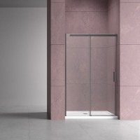 Душевая дверь Dice VDS-4D130CLGM, 1300, вороненая сталь, стекло прозрачное